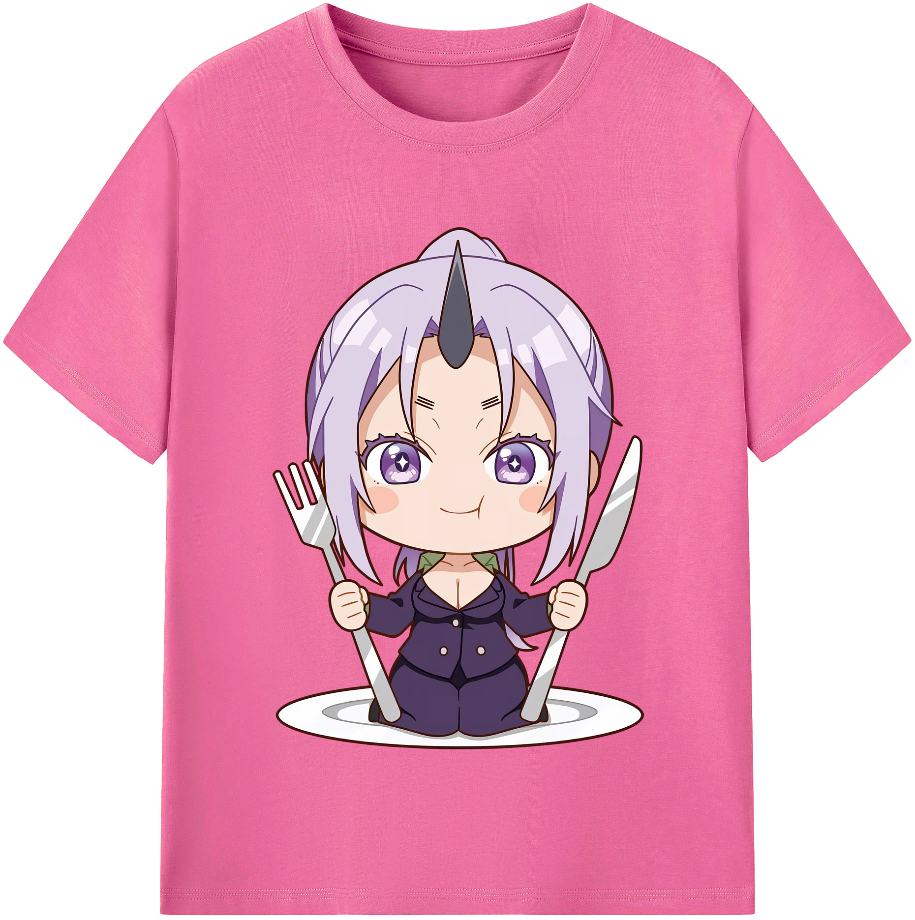 （画像用） 転スラ Regarding Reincarnated to Slime レディースカジュアルプリントTシャツ（綿100％）